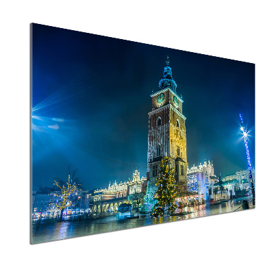 Pannello paraschizzi cucina con stampa del panorama di Cracovia, Polonia