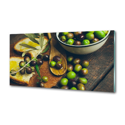 Rivestimento parete cucina in finitura oliva