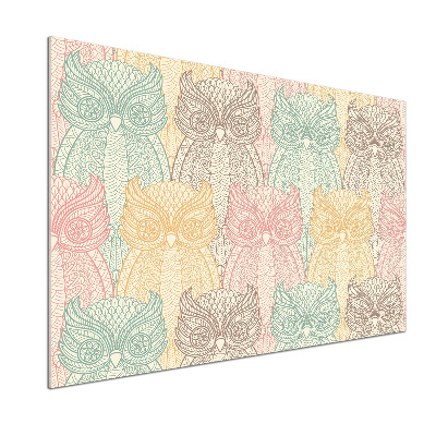 Rivestimento parete cucina con motivo Gufi