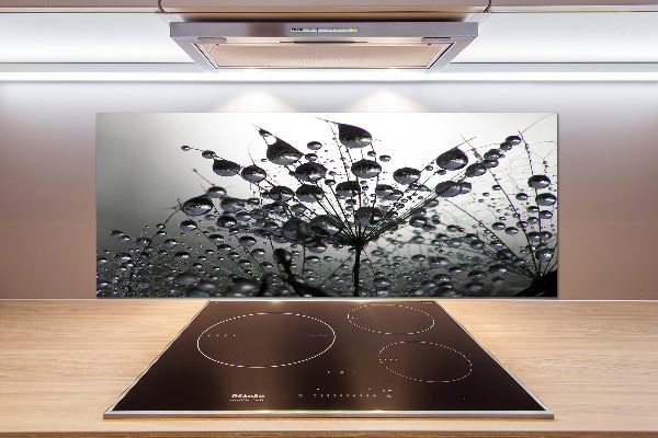 Rivestimento parete cucina con motivo a semi di tarassaco