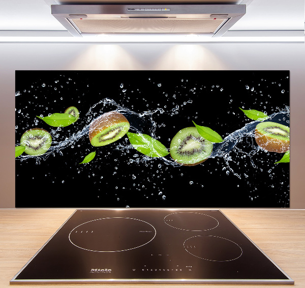 Pannello retrocucina con motivo kiwi e effetto acqua