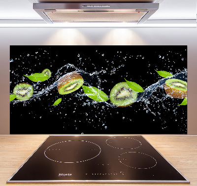 Pannello retrocucina con motivo kiwi e effetto acqua