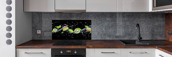 Pannello retrocucina con motivo kiwi e effetto acqua