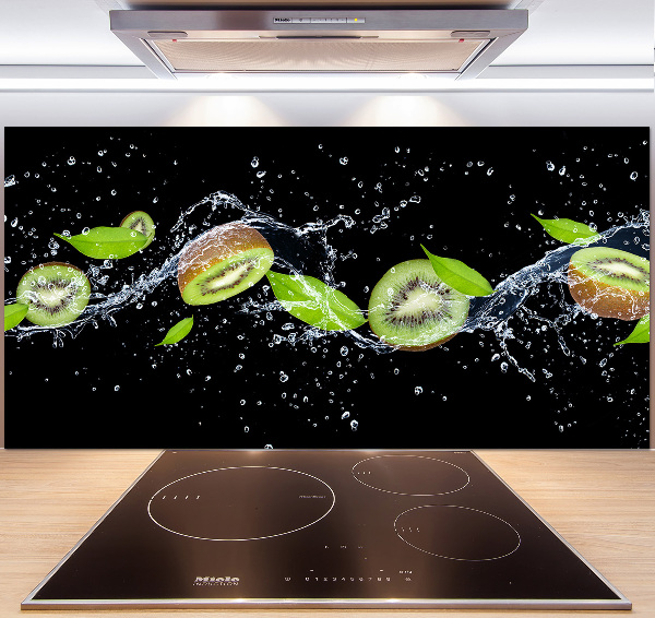 Pannello retrocucina con motivo kiwi e effetto acqua