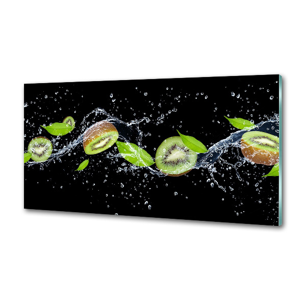 Pannello retrocucina con motivo kiwi e effetto acqua