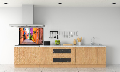Rivestimento parete cucina con motivo Strade colorate