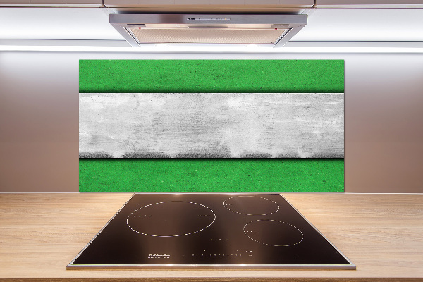 Rivestimento parete cucina in colore verde