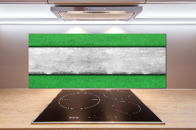 Rivestimento parete cucina in colore verde