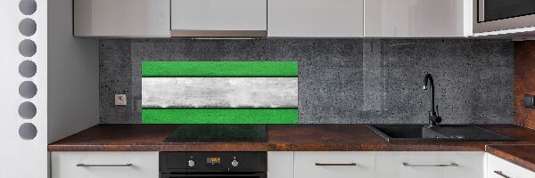 Rivestimento parete cucina in colore verde