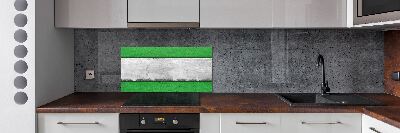 Rivestimento parete cucina in colore verde