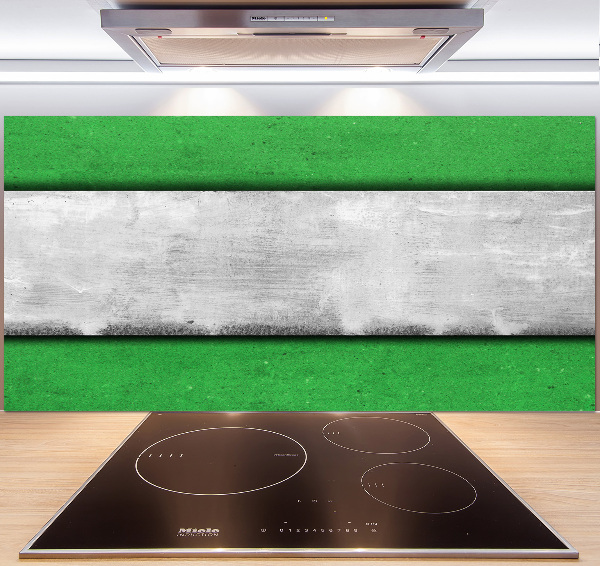 Rivestimento parete cucina in colore verde