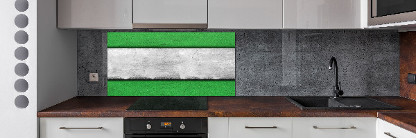Rivestimento parete cucina in colore verde