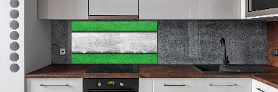 Rivestimento parete cucina in colore verde