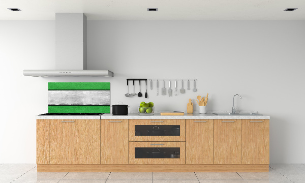 Rivestimento parete cucina in colore verde