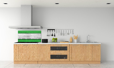 Rivestimento parete cucina in colore verde