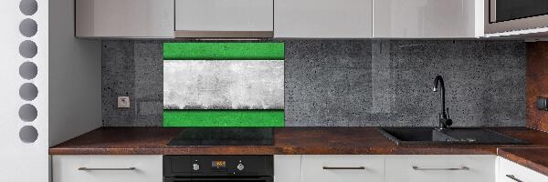 Rivestimento parete cucina in colore verde