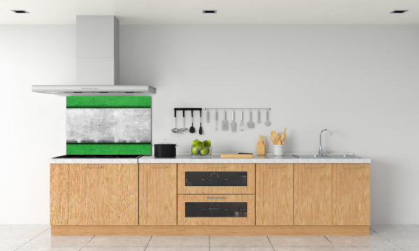 Rivestimento parete cucina in colore verde