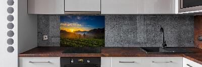 Pannello paraschizzi cucina con motivo Piantagione di tè