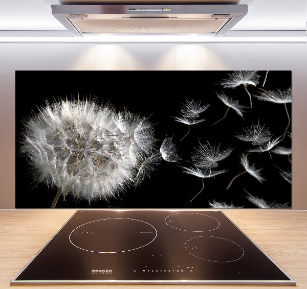 Pannello paraschizzi cucina con motivo a dente di leone