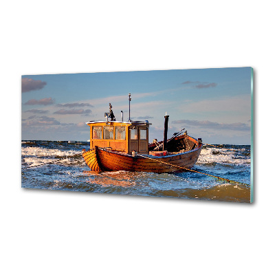 Rivestimento parete cucina a tema barca da pesca