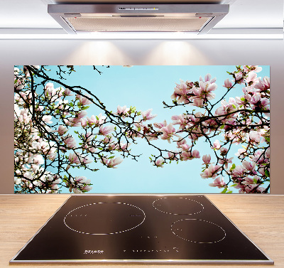 Pannello retrocucina con motivo fiori di magnolia