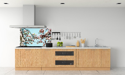Pannello retrocucina con motivo fiori di magnolia