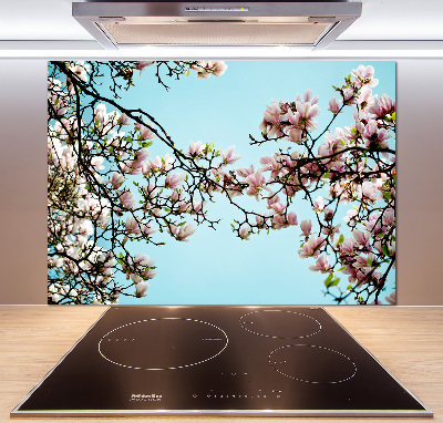 Pannello retrocucina con motivo fiori di magnolia