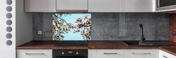 Pannello retrocucina con motivo fiori di magnolia