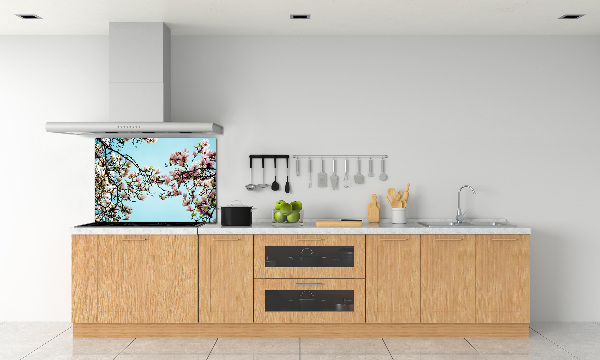 Pannello retrocucina con motivo fiori di magnolia
