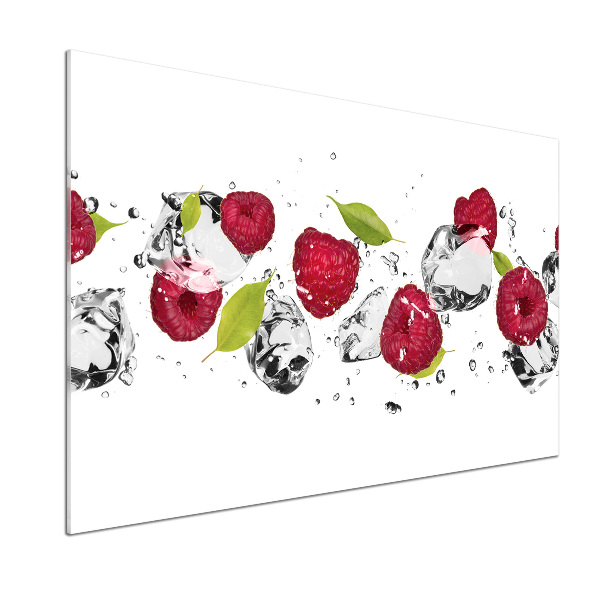 Rivestimento parete cucina con decorazione Lampone e Acqua