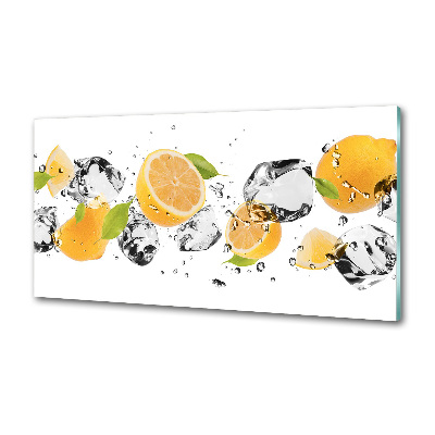 Pannello retrocucina con motivo limone e acqua