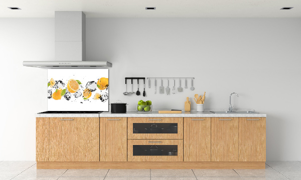 Pannello retrocucina con motivo limone e acqua