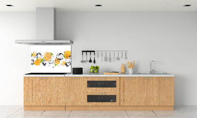 Pannello retrocucina con motivo limone e acqua