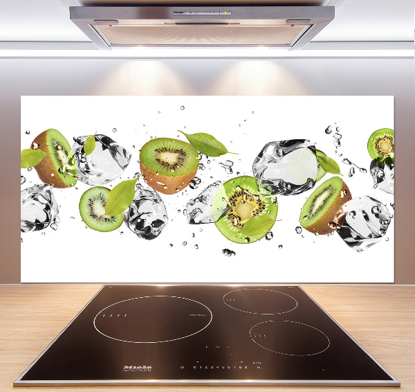Pannello retrocucina con motivo kiwi e acqua