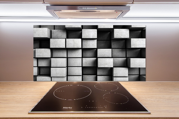 Rivestimento parete cucina con motivo astratto