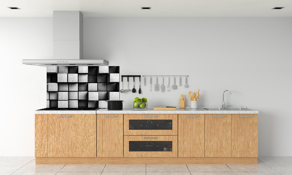 Rivestimento parete cucina con motivo astratto