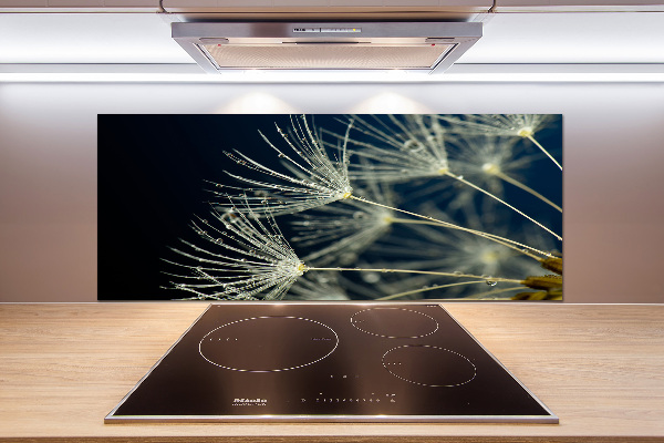 Pannello paraschizzi cucina con motivo a semi di tarassaco