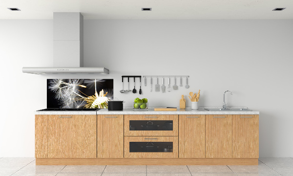 Rivestimento parete cucina con motivo a semi di tarassaco