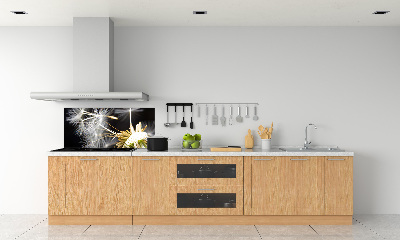 Rivestimento parete cucina con motivo a semi di tarassaco