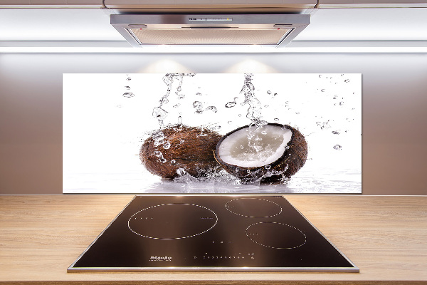 Rivestimento parete cucina con motivo cocco e acqua