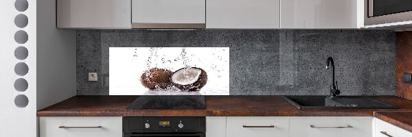 Rivestimento parete cucina con motivo cocco e acqua