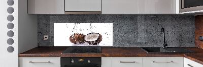 Rivestimento parete cucina con motivo cocco e acqua