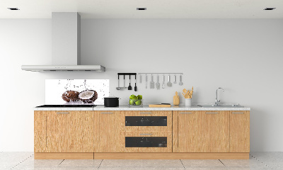 Rivestimento parete cucina con motivo cocco e acqua