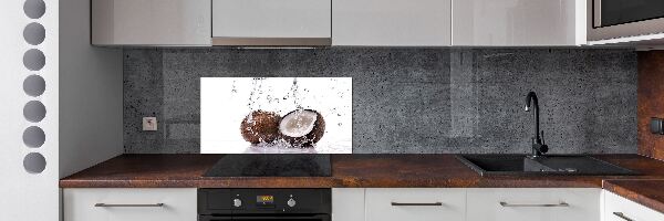 Rivestimento parete cucina con motivo cocco e acqua