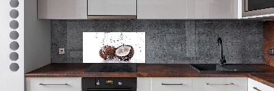 Rivestimento parete cucina con motivo cocco e acqua