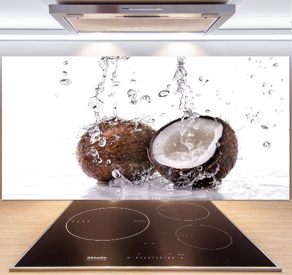 Rivestimento parete cucina con motivo cocco e acqua