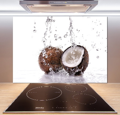 Rivestimento parete cucina con motivo cocco e acqua
