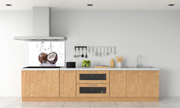 Rivestimento parete cucina con motivo cocco e acqua