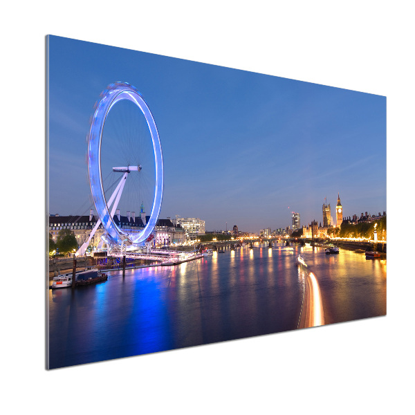 Pannello retrocucina con stampa del London Eye in stile cittadino