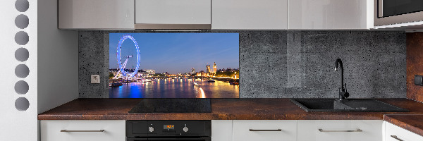 Pannello retrocucina con stampa del London Eye in stile cittadino